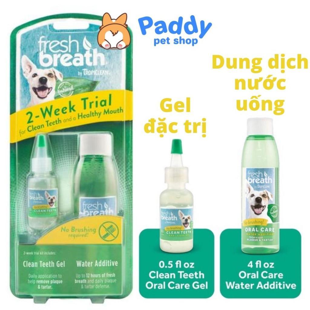 Set Gel & Nước Vệ Sinh Răng Miệng Cho Chó Tropiclean (Mỹ)