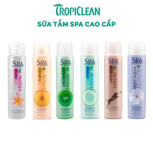Sữa Tắm Dưỡng Lông Chó Mèo Tropiclean Spa Lavish 473ml - Paddy
