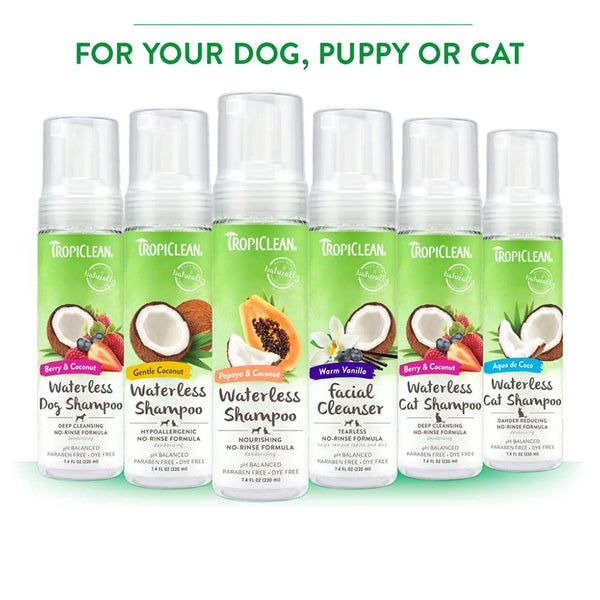 Dầu Tắm Nước Hoa Chó Mèo Hữu Cơ Tropiclean Organic Waterless Shampoo