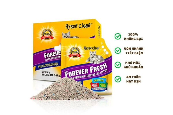 Cát Mèo Đất Sét Đá Khoáng Núi Lửa Hysen Clean 4kg