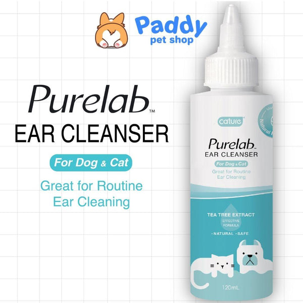 Dung Dịch Vệ Sinh Tai Chó Mèo Cature Purelab (120ml) - Paddy