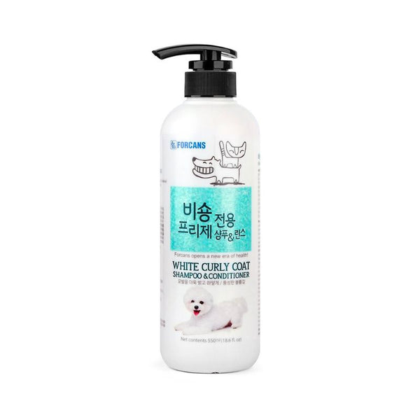 Sữa Tắm Chó Lông Xoăn Trắng Forcans White Curly 550ml