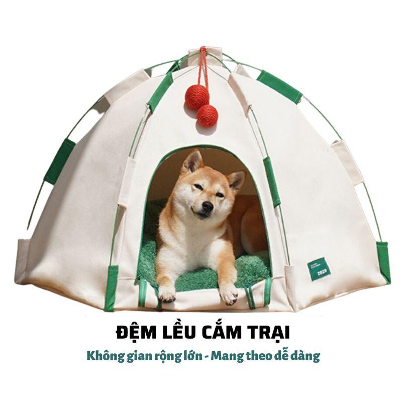 Nhà Nệm Cho Chó Mèo Hình Lều Cắm Trại ZEZE
