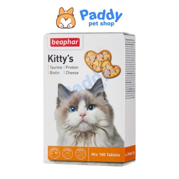 Vitamin Phô Mai Beaphar Kitty Tăng Cân, Dưỡng Lông Mèo 180g - Paddy