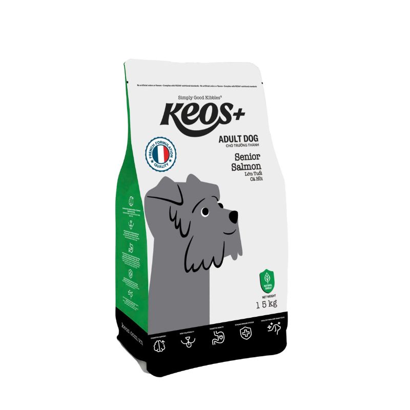 Hạt Cho Chó Già Keos Senior Túi 1.5kg