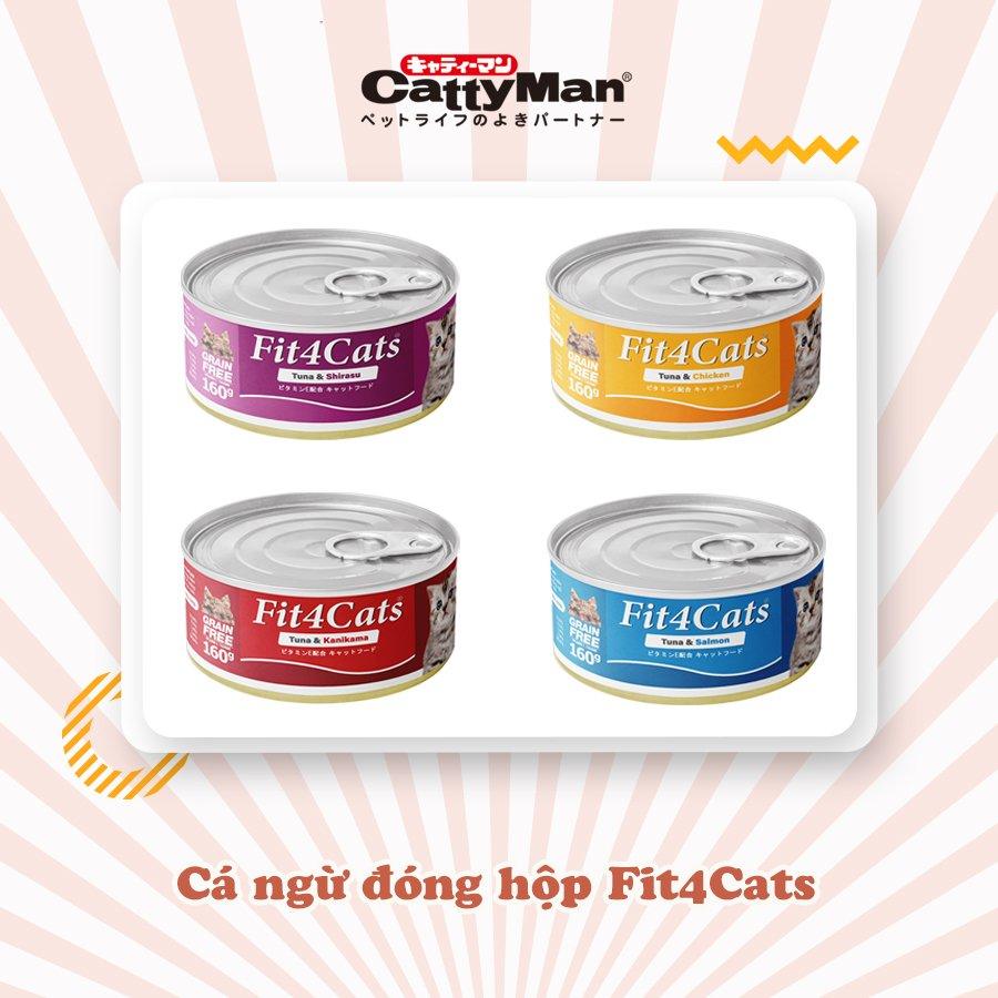Pate Mèo Fit4Cats Cá Ngừ Mix (Lon 160g) - Paddy Pet Shop