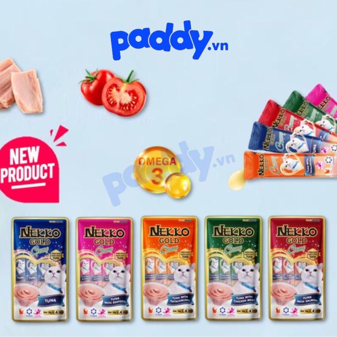 Súp Thưởng Mèo Nekko Gold Creamy 14g - Paddy Pet Shop