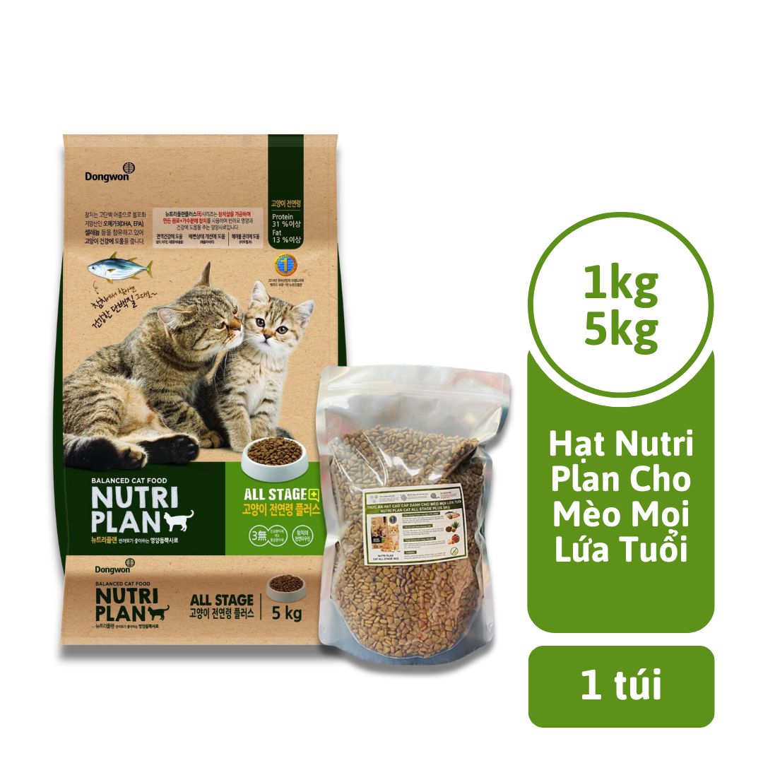 Hạt Mèo Mọi Lứa Tuổi Nutri Plan Cat All Stage Plus
