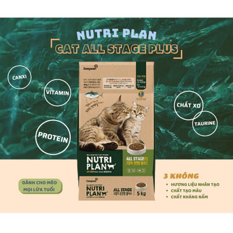Hạt Mèo Mọi Lứa Tuổi Nutri Plan Cat All Stage Plus 5kg - Paddy Pet Shop