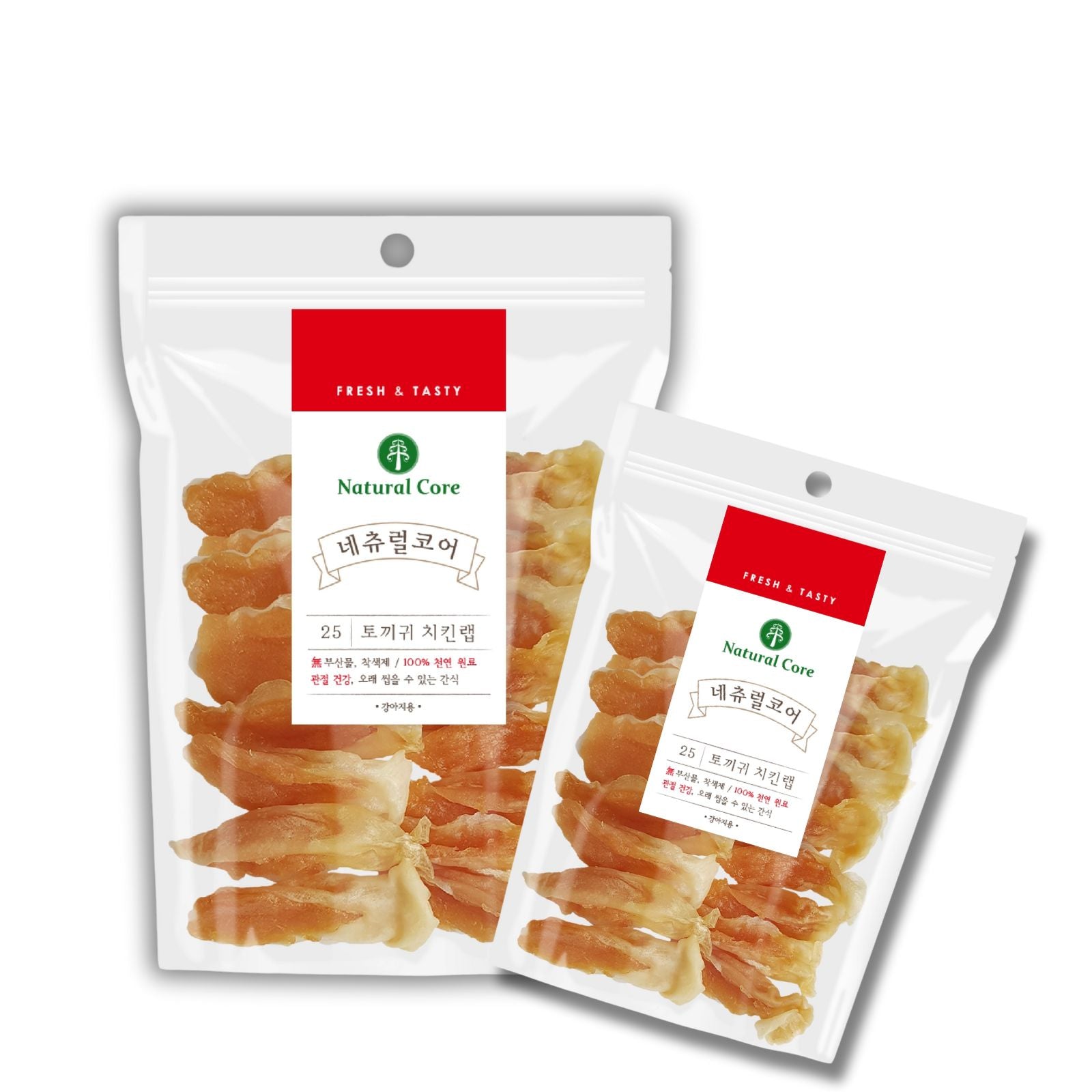 Bánh Thưởng Cho Chó Natural Core Ức Gà Cuộn Tai Thỏ 140g