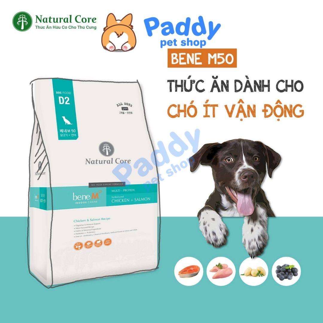 Thức Ăn Hạt Cho Chó Mọi Lứa Tuổi Hữu Cơ Natural Core M50 Gà & Cá Hồi - Paddy Pet Shop
