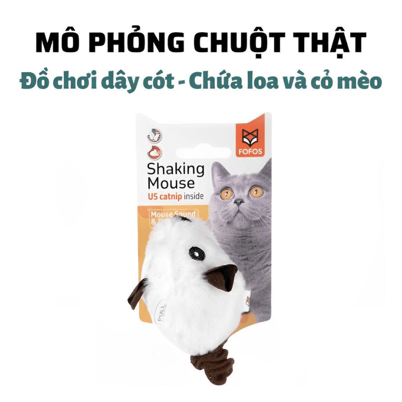 Đồ Chơi Mèo Chuột Kéo Dây Tự Động FOFOS - Paddy Pet Shop
