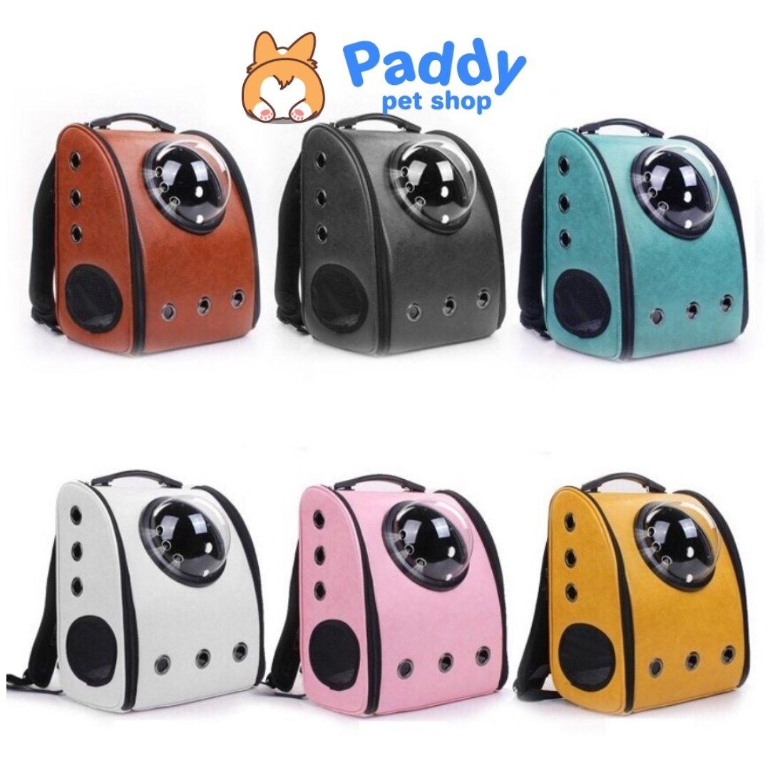 Balo Mèo Phi Hành Gia Chất Liệu Da - Paddy Pet Shop