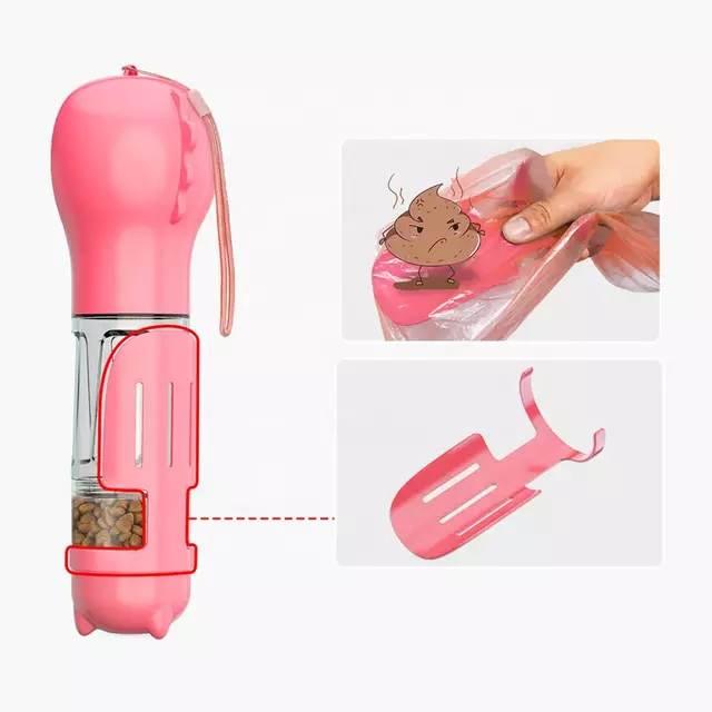 Bình Nước Đi Dạo Nút Bấm 4 trong 1 - Paddy Pet Shop