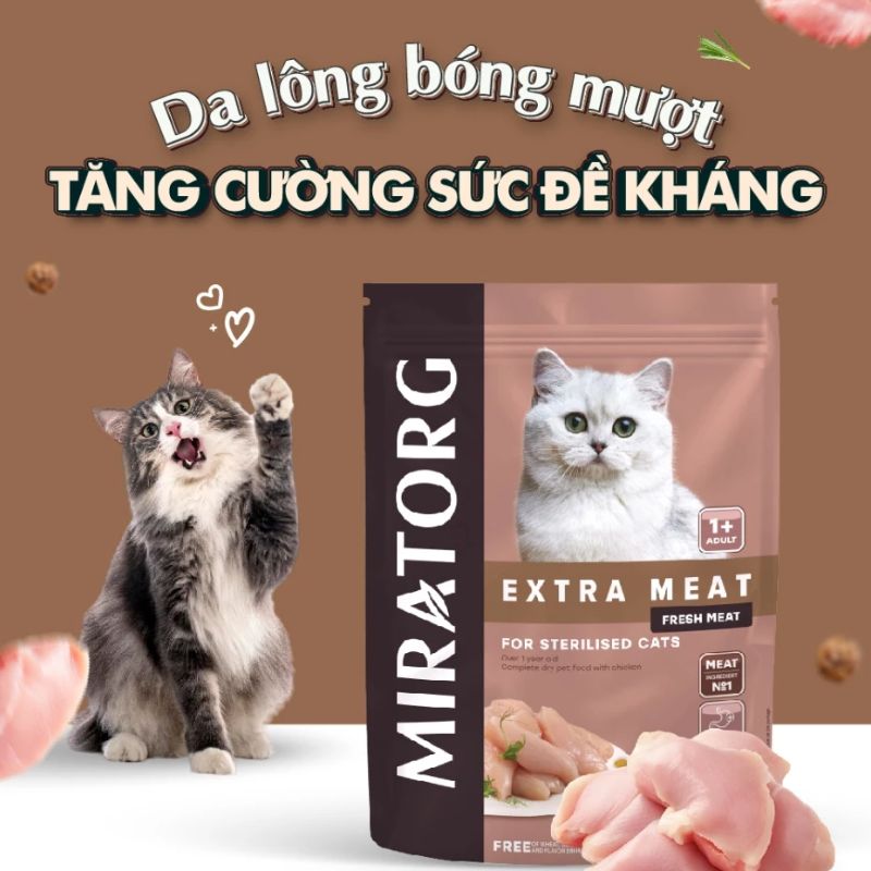 Hạt Cho Mèo Trưởng Thành Miratorg Nhiều Thịt Thơm Ngon