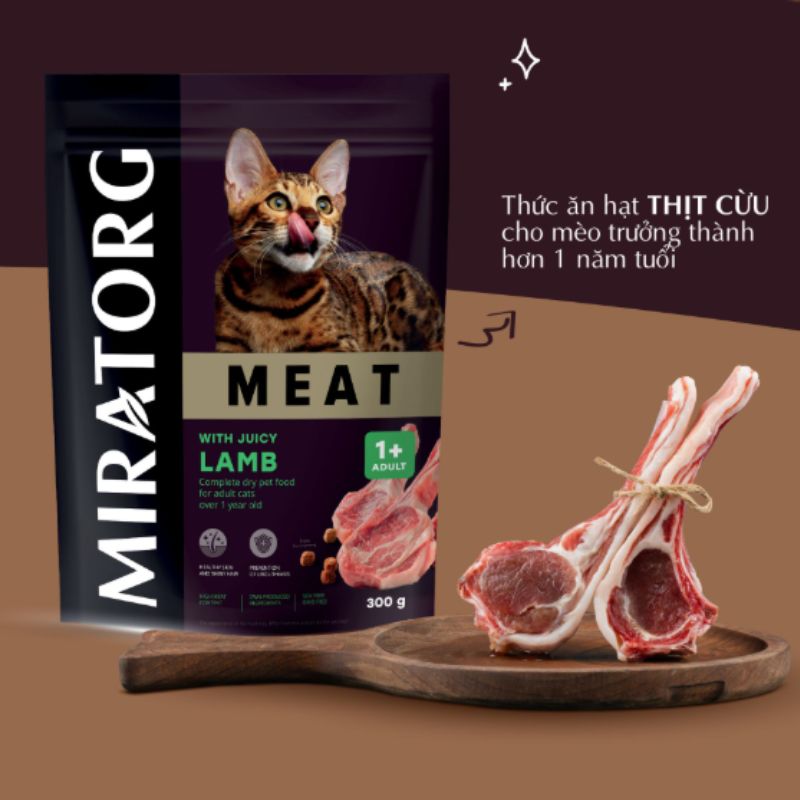 Hạt Cho Mèo Trưởng Thành Miratorg Nhiều Thịt Thơm Ngon