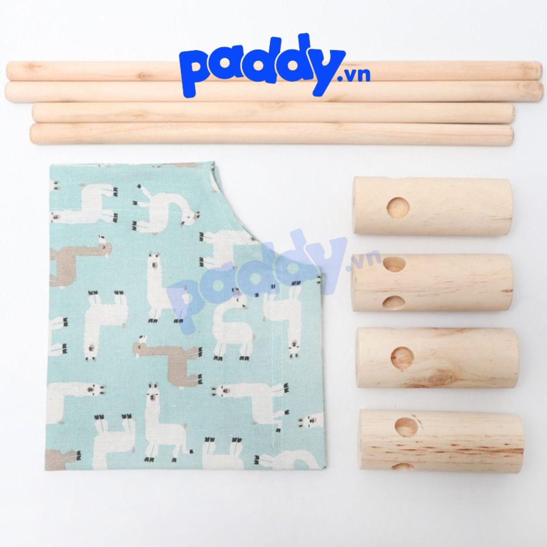 Võng Giường Gỗ Vuông Cho Chó Mèo - Paddy Pet Shop