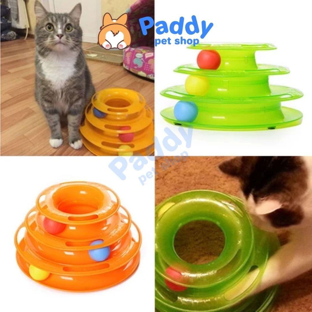 Đồ Chơi Mèo Tháp Banh 3 Tầng - Paddy Pet Shop