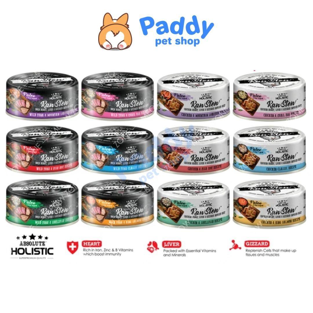 Pate Absolute Holistic RawStew Cho Chó Mèo (Lon 80g) - Paddy Pet Shop