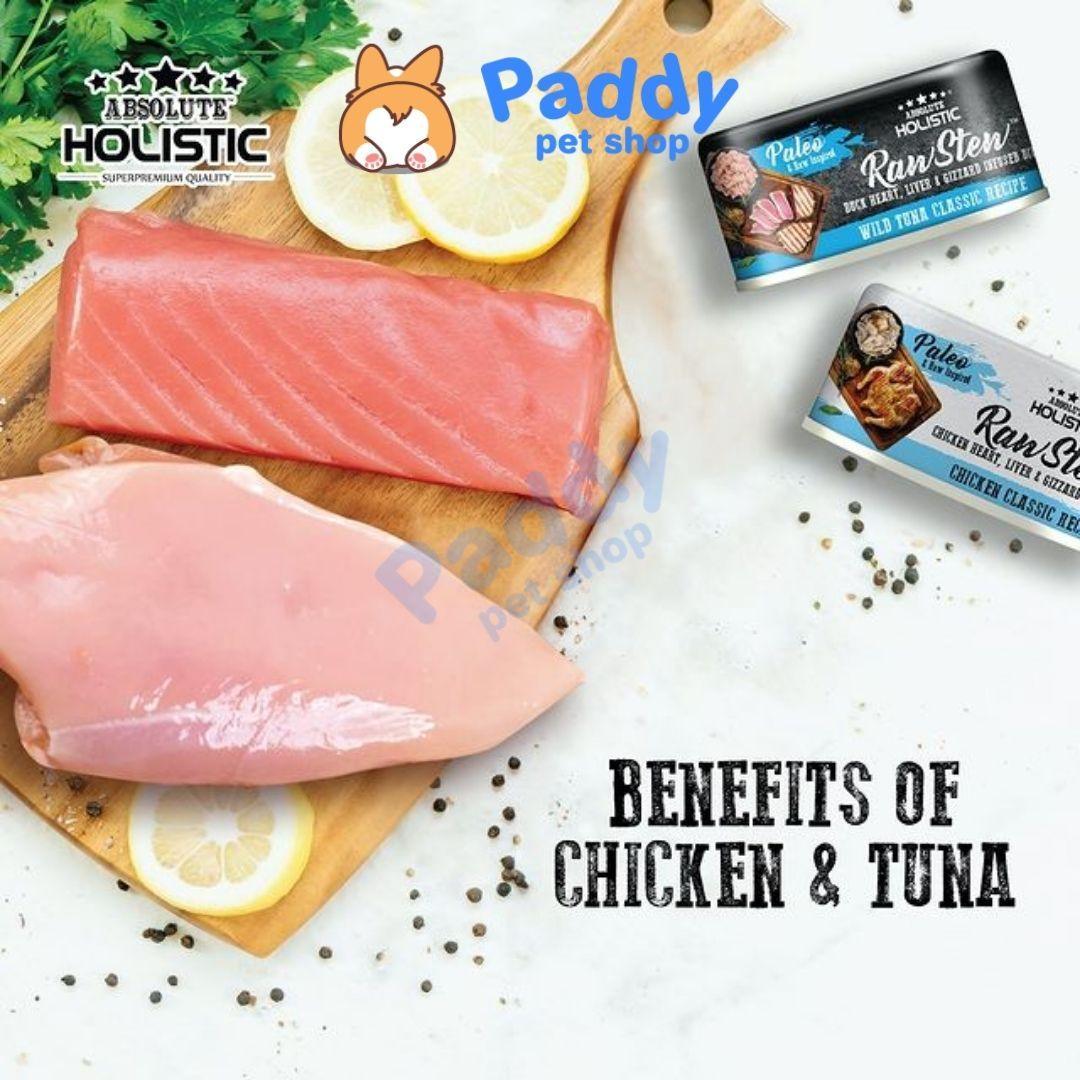Pate Absolute Holistic RawStew Cho Chó Mèo (Lon 80g) - Paddy Pet Shop