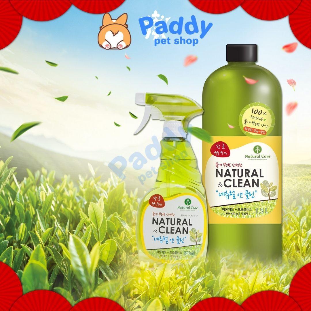 Xịt Khử Mùi Chó Mèo Diệt Khuẩn Natural Core Clean Chiết Xuất Thiên Nhiên - Paddy Pet Shop