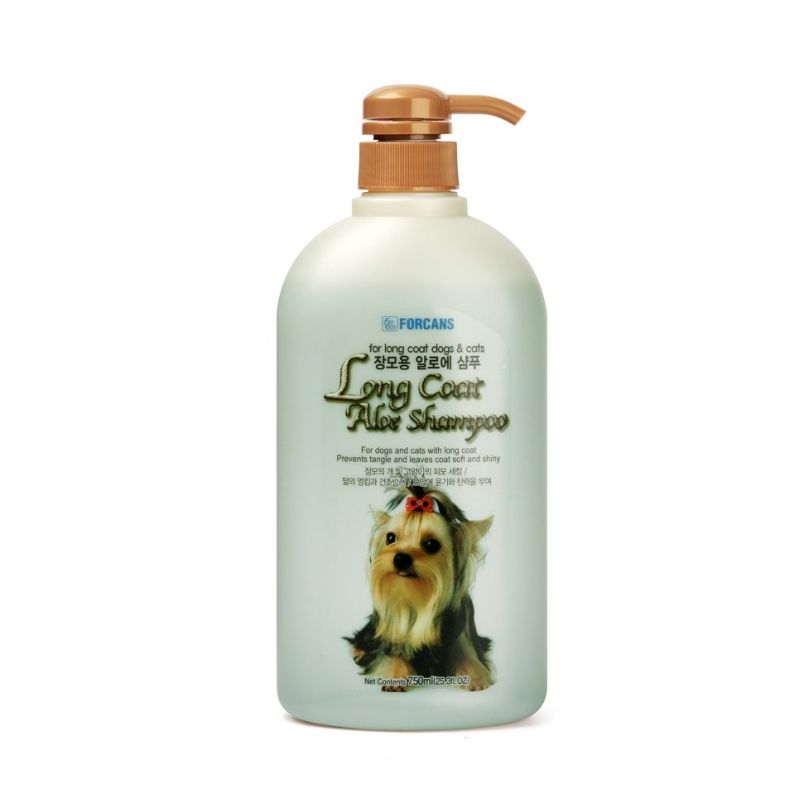 Sữa Tắm Nha Đam Cho Chó Mèo Lông Dài Forcans Long Coat Aloe Shampoo 750ml