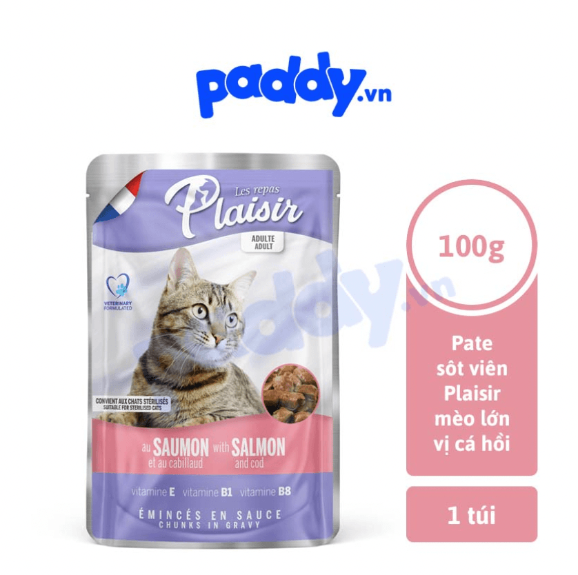 Pate Mèo Sốt Viên Plaisir Nhiều Vị - Paddy Pet Shop
