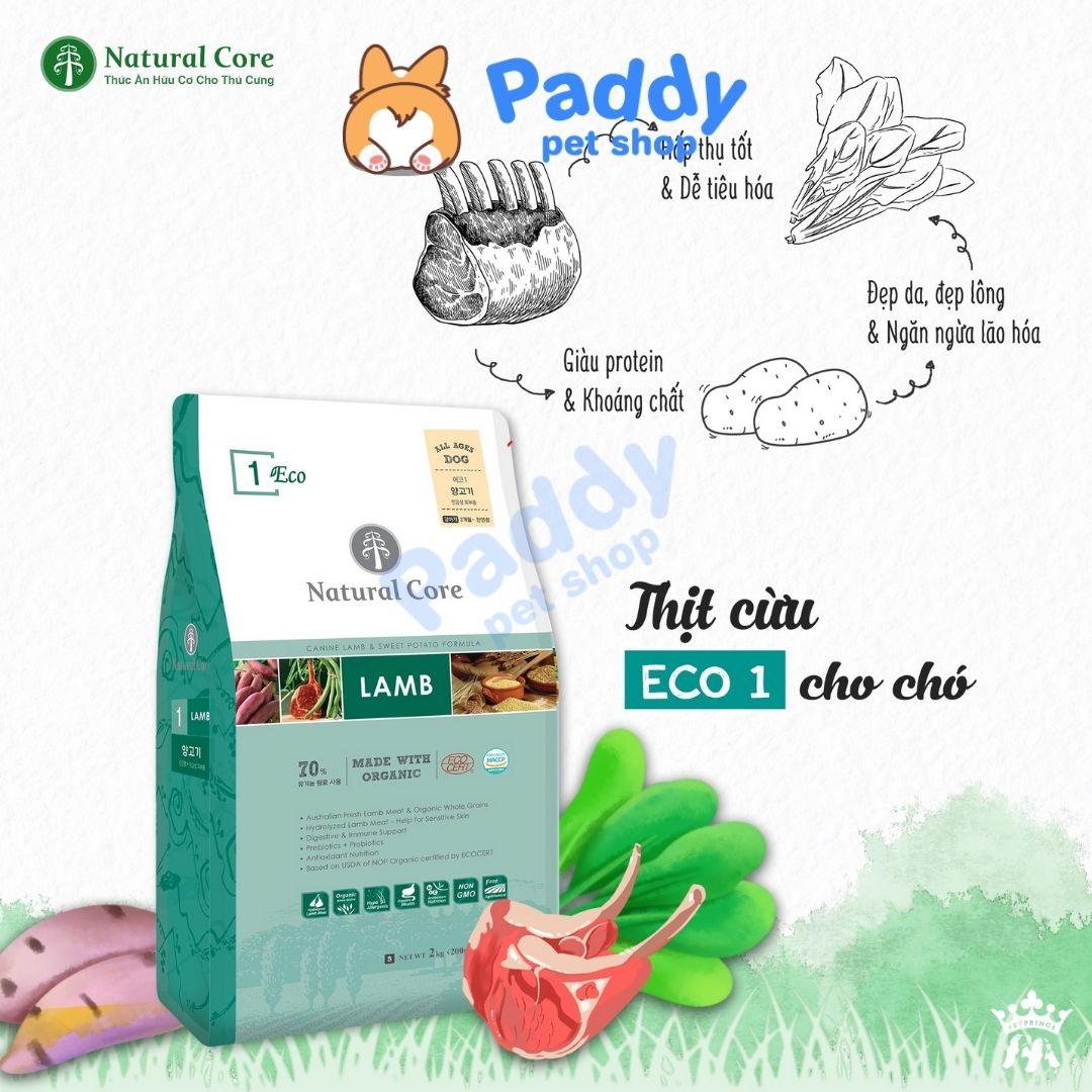 Thức Ăn Hạt Cho Chó Hữu Cơ Natural Core ECO Organic Cừu & Vịt - Paddy Pet Shop