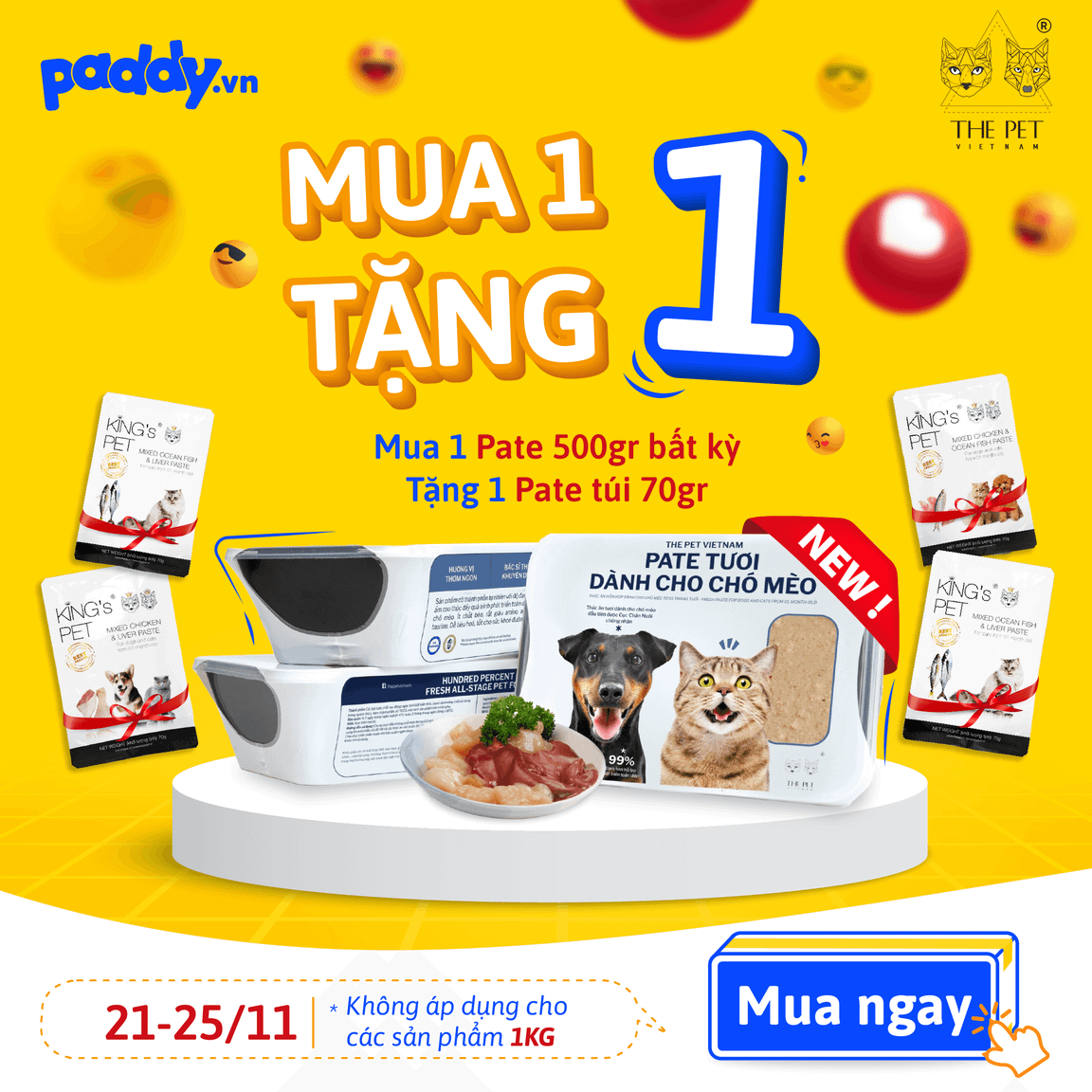 [MUA 1 TẶNG 1] PATE TƯƠI THE PET