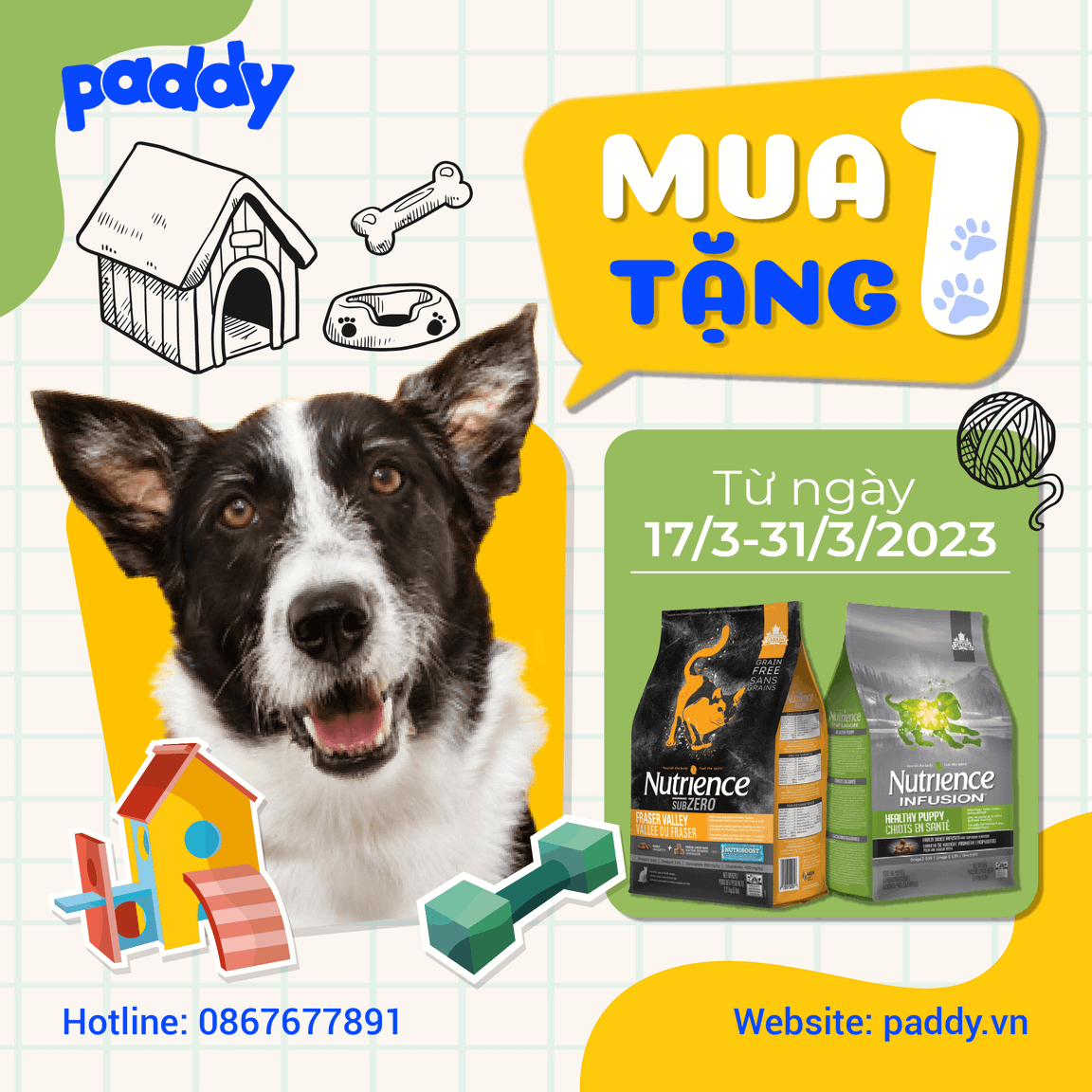Khuyến Mãi MUA 1 TẶNG 1 - Thức ăn chó mèo Nutrience & Taste of The Wild
