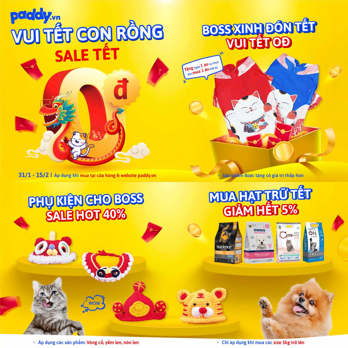VUI TẾT CON RỒNG - SALE TẾT 0Đ