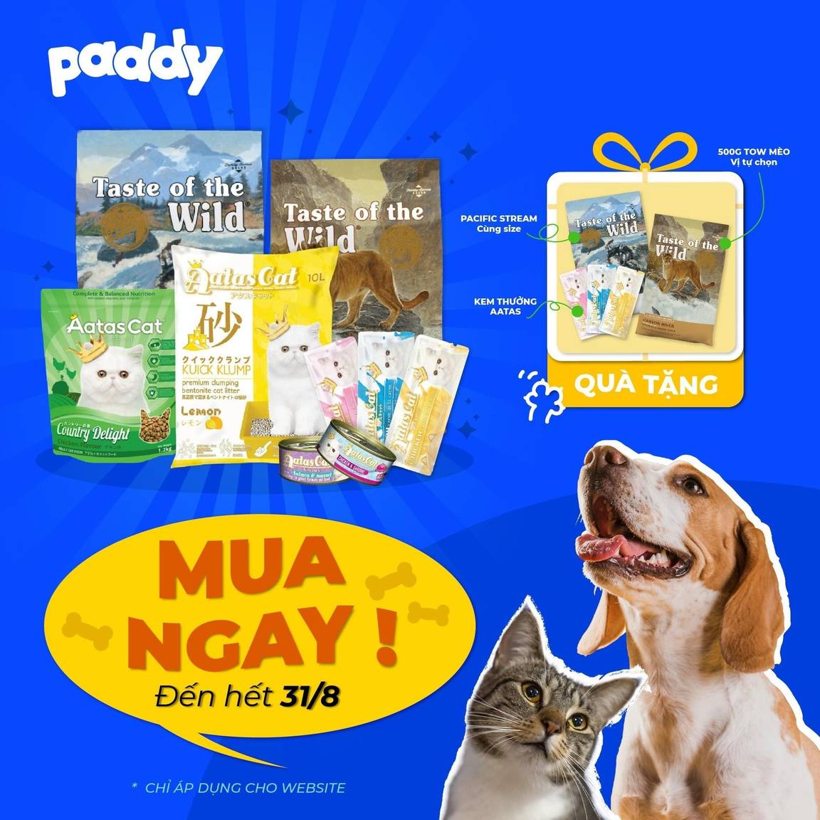 Chốt Đơn Nhận Quà Cùng Aatas & Taste Of The Wild