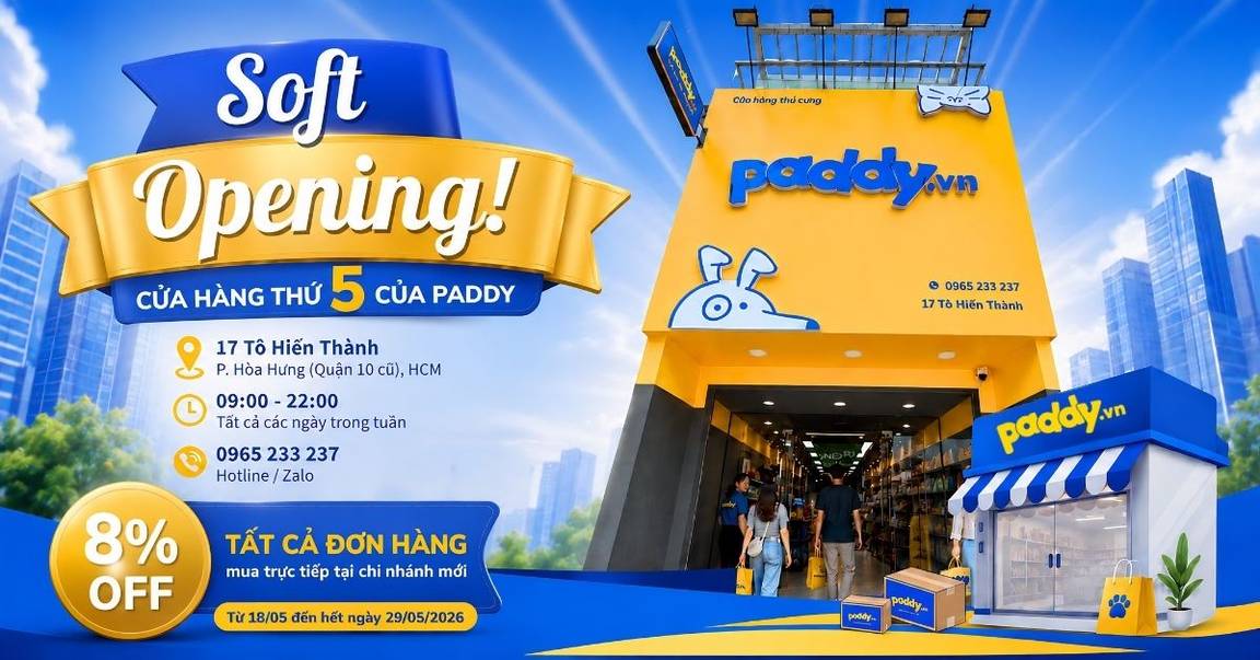 SOFT OPENING PADDY 17 TÔ HIẾN THÀNH - ƯU ĐÃI 8% CHÀO ĐÓN CỬA HÀNG THỨ 5
